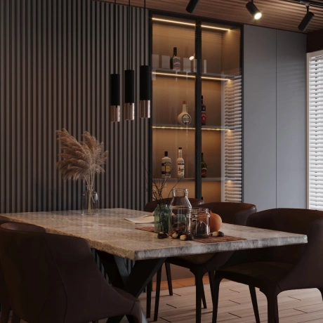 Lampe suspendue LOOPEZ 3P noir/cuivre