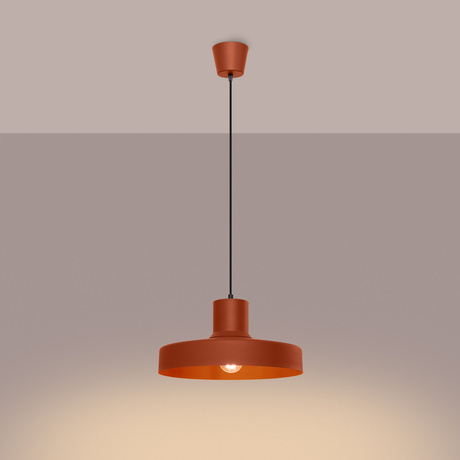 Lampe suspendue BILO rouge ocre