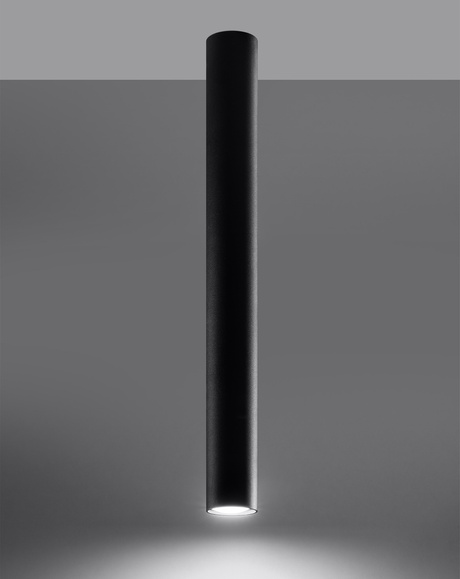 Plafond LAGOS 60 noir + 1x ampoule LED GU-10 4000K froid 7W 630lm