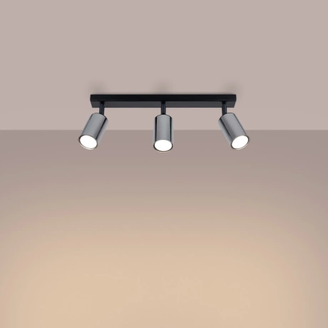 Plafonnier WINX 3 noir/chrome