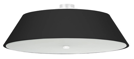 Plafond VEGA 70 noir + 5x ampoule LED E27 4000K Froid 7.5W 650lm