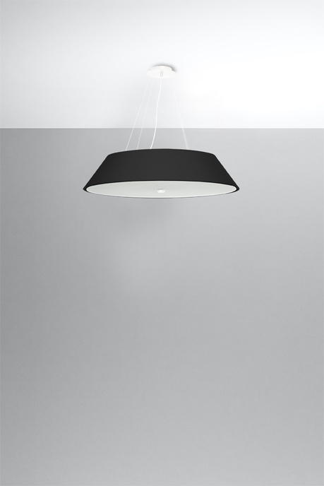 Lustre VEGA 70 noir + 5x ampoule LED E27 3000K Warm 7.5W 620lm