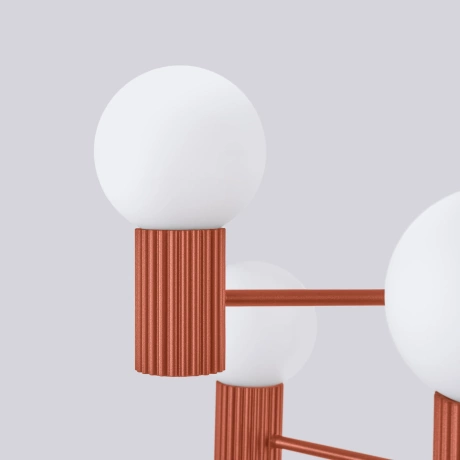 Lustre HALO 6 rouge ochra