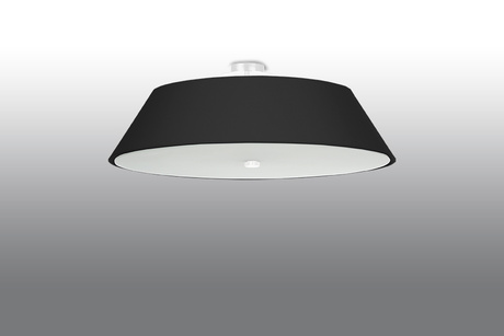 Plafond VEGA 70 noir + 5x ampoule LED E27 4000K Froid 7.5W 650lm