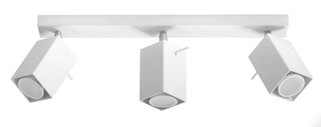 Plafond MERIDA 3 blanc + 3x ampoule LED GU-10 4000K Froid 7W 630lm