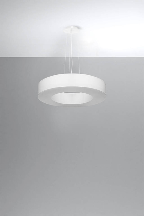 Lustre SATURNO SILM 50 blanc + 5x ampoule LED E27 3000K Warm 7.5W 620lm
