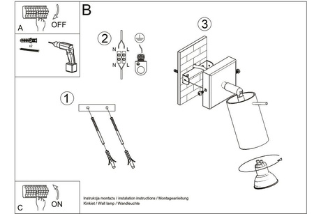 Applique RING gris + 1x ampoule LED GU-10 4000K Froid 7W 630lm