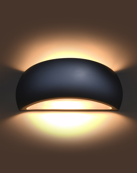 PONTIUS applique murale en céramique grise + 1x ampoule LED G9 3000K Warm 4.5W 510lm