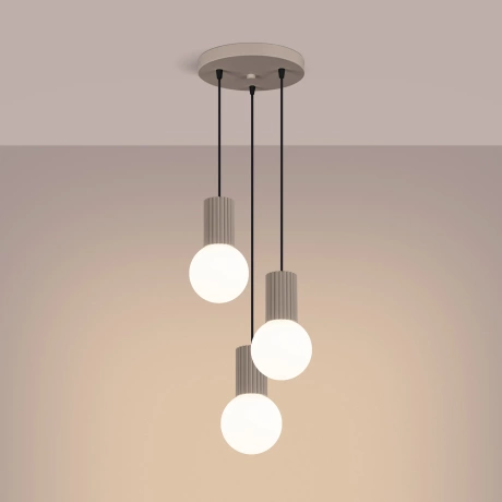 Lampe suspendue HALO 3P taupe