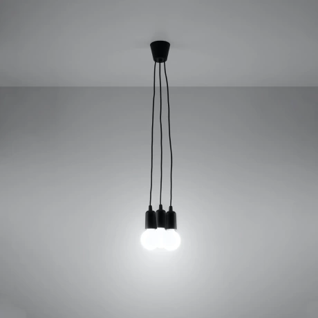 Lampe pendante DIEGO 3 noir