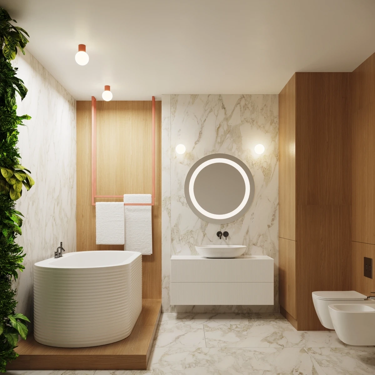 Plafonnier HALO peach IP44