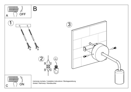 Applique DUOMO + 1x ampoule LED E27 3000K Warm 7.5W 620lm