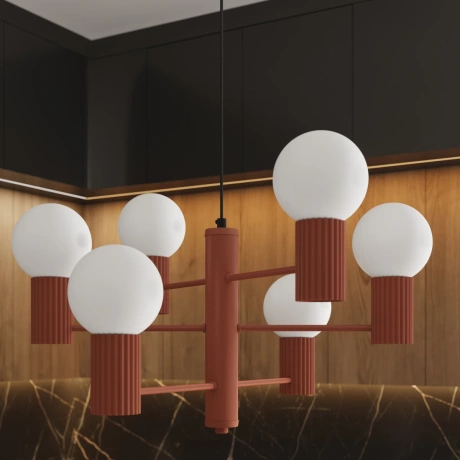 Lustre HALO 6 rouge ochra