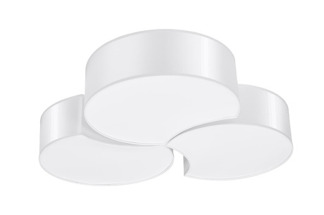 Plafond CIRCLE 3B blanc + 6x ampoule LED E27 4000K Froid 7.5W 650lm