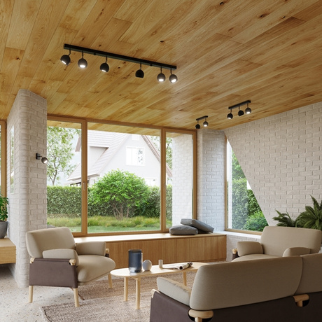 Plafond OCULARE 3 noir + 3x ampoule LED GU-10 3000K Warm 7W 620lm