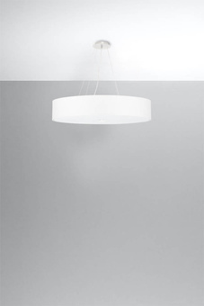 Lustre SKALA 70 blanc + 6x ampoule LED E27 4000K Froid 7.5W 650lm