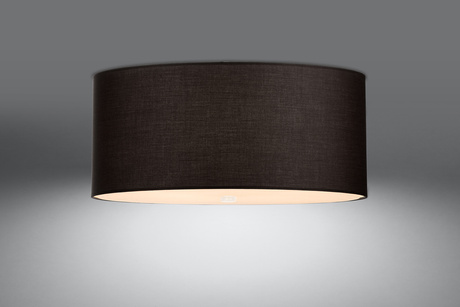 Plafond OTTO 70 noir + 6x ampoule LED E27 4000K Froid 7.5W 650lm