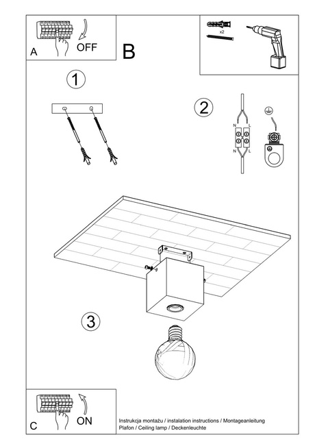 Plafond ARIZ bois naturel + 1x ampoule LED E27 3000K Warm 7.5W 620lm