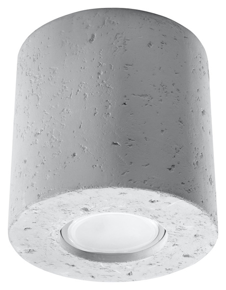 Plafond ORBIS béton + 1x ampoule LED GU-10 3000K Warm 7W 620lm