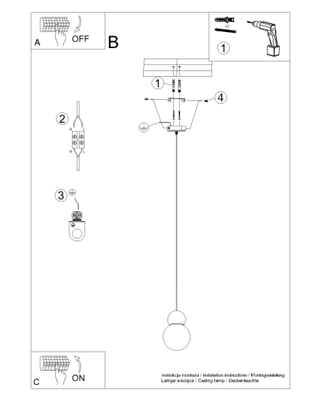 Lampe suspendue PEKKA 1 blanc/bois naturel