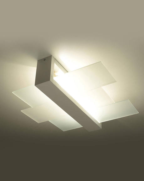 Plafond FENIKS 2 blanc + 2x ampoule LED E27 3000K Warm 7.5W 620lm