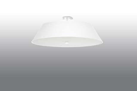 Plafond VEGA 60 blanc + 5x ampoule LED E27 3000K Warm 7.5W 620lm