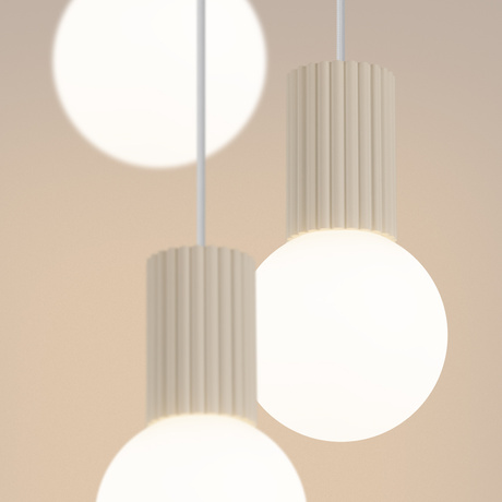 Lampe suspendue HALO 3P beige
