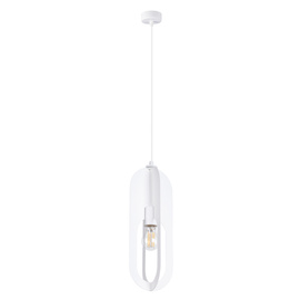 NICUS 1 lampe suspendue blanche + 1x ampoule LED E27 3000K 7W 760lm