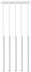 PASTELO 5 lampe suspendue blanche + 5x ampoule LED G9 4000K froide 4,5W 530lm