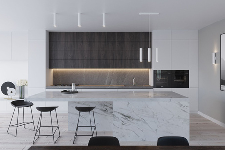 LAGOS 3 lampe suspendue blanche + 3x ampoule LED GU-10 4000K Froid 7W 630lm