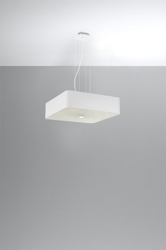 Lustre LOKKO 55 blanc + 5x ampoule LED E27 4000K Froid 7.5W 650lm