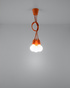 DIEGO 3 lampe suspendue orange + 3x ampoule LED E27 3000K Warm 7,5W 620lm