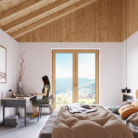 Lampe suspendue TULIP noire + 1x ampoule LED E27 4000K Cold 7,5W 650lm