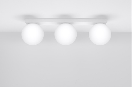 Plafond YOLI 3 blanc + 3x ampoule LED G9 3000K Warm 4.5W 450lm