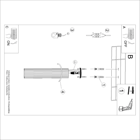 Plafonnier KARBON 40 or