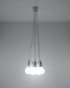 DIEGO 5 lampe suspendue blanche + 5x ampoule LED E27 3000K Warm 7,5W 620lm