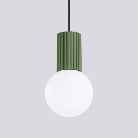 Lampe pendante HALO 1 vert olive