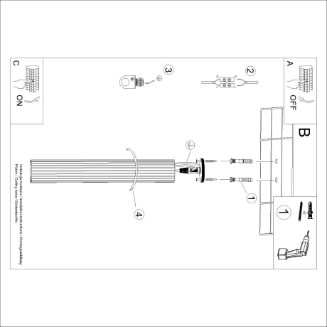 Plafonnier KARBON 60 blanc