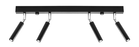 Plafond EYETECH 4 noir + 4x ampoule LED G9 4000K froide 4.5W 530lm