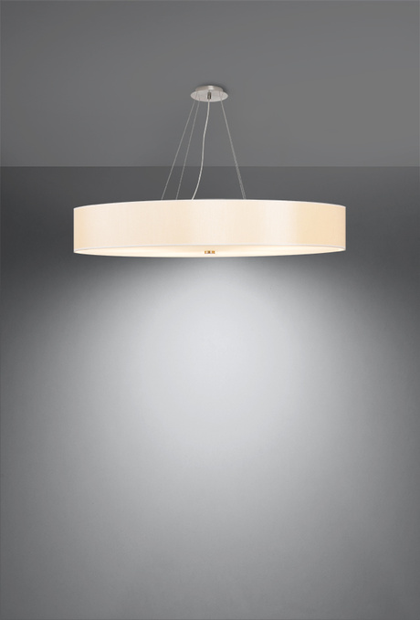 Lustre SKALA 100 blanc + 6x ampoule LED E27 3000K Warm 7.5W 620lm