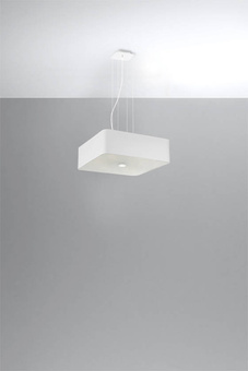 Lustre LOKKO 45 blanc + 5x ampoule LED E27 3000K Warm 7.5W 620lm