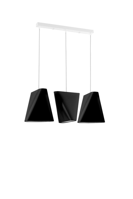 Lustre BLUM 3 noir + 3x ampoule LED E27 3000K Warm 7.5W 620lm