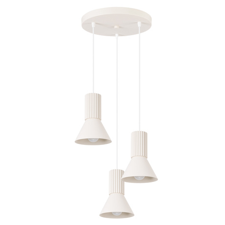 Lampe suspendue ESTRIA 3P beige