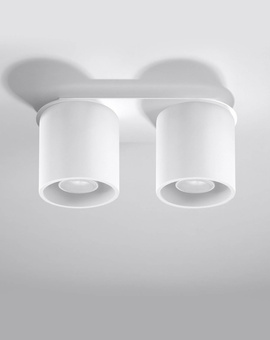 Plafond ORBIS 2 blanc + 2x ampoule LED GU-10 4000K Froid 7W 630lm