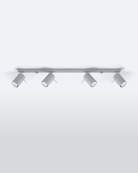 Plafond RING 4L Gris + 4x ampoule LED GU-10 3000K Warm 7W 620lm