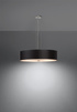 Lustre SKALA 50 noir + 5x ampoule LED E27 3000K Warm 7.5W 620lm