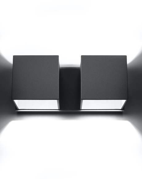 Applique QUAD 2 grise + 2x ampoule LED G9 4000K froide 4,5W 530lm