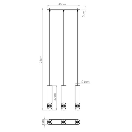 Lampe suspendue LIRO 3L blanc