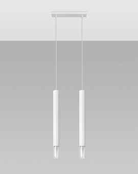 WEZYR 2 lampes suspendues blanches + 2x ampoules LED G9 4000K Cold 4,5W 530lm