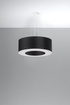Lustre SATURNO 50 noir + 5x ampoule LED E27 3000K Warm 7.5W 620lm